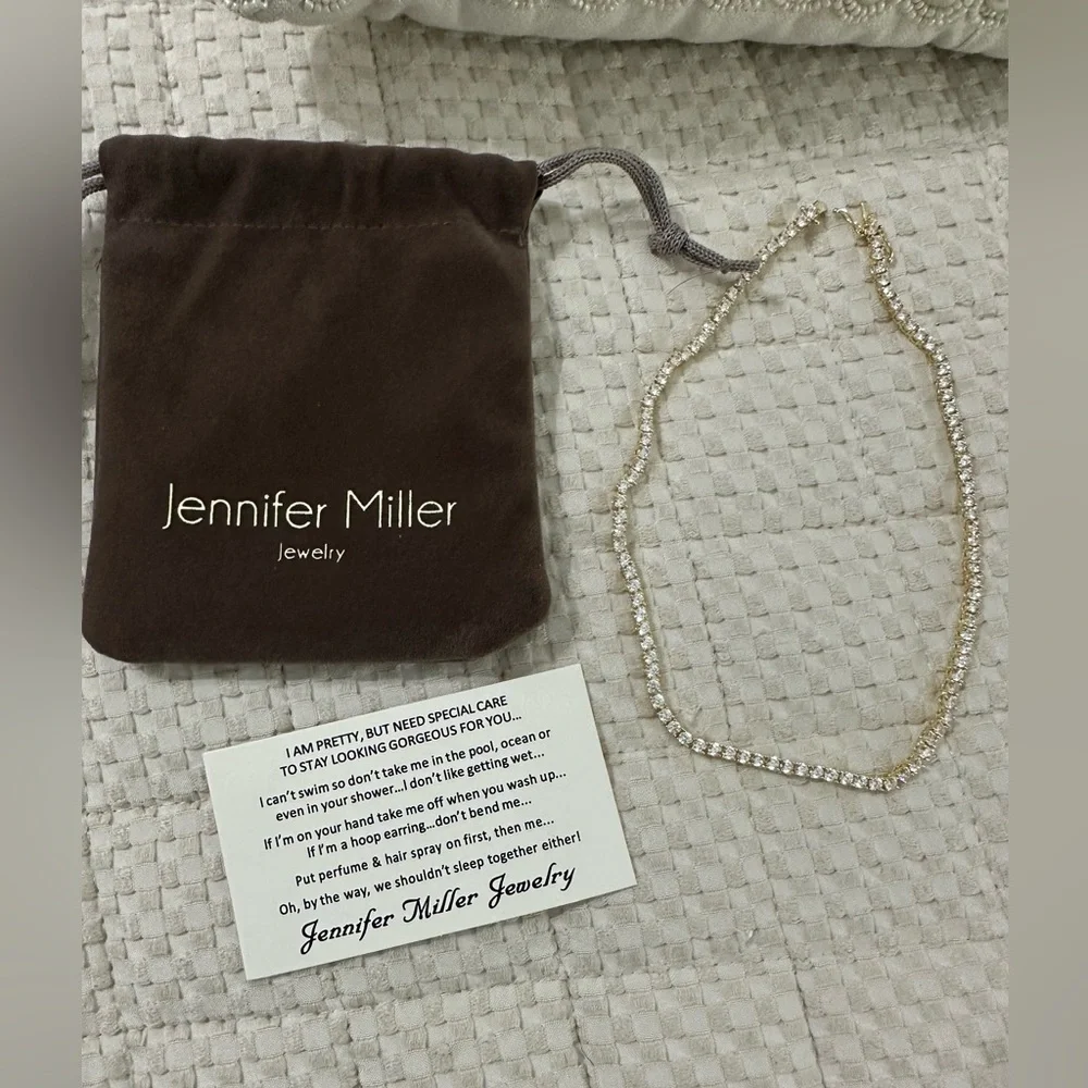 Jennifer Miller CZ Tennis Necklace 14”